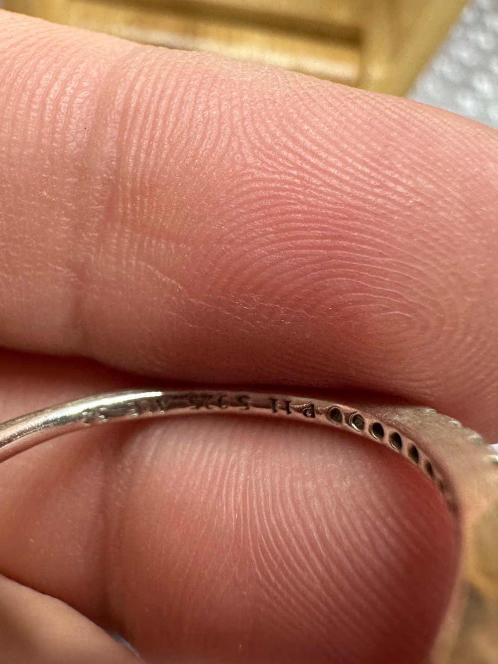 Pandora Silver Heart Pavé Contour Ring - Silver - Picture 3 of 4